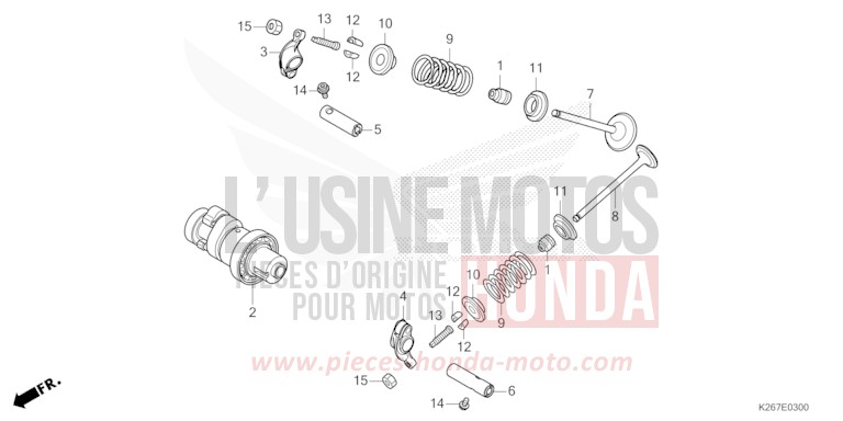 CAMSHAFT/VALVE for MSX GROM A GAYETY RED (R310) from 2021